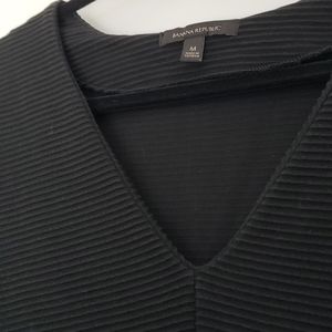 Banana Republic V Neck Black Top